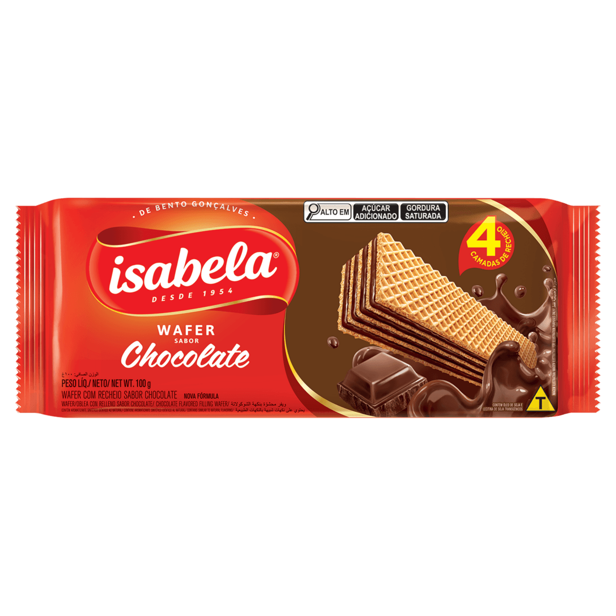 Biscoito Wafer Isabela Chocolate 100g